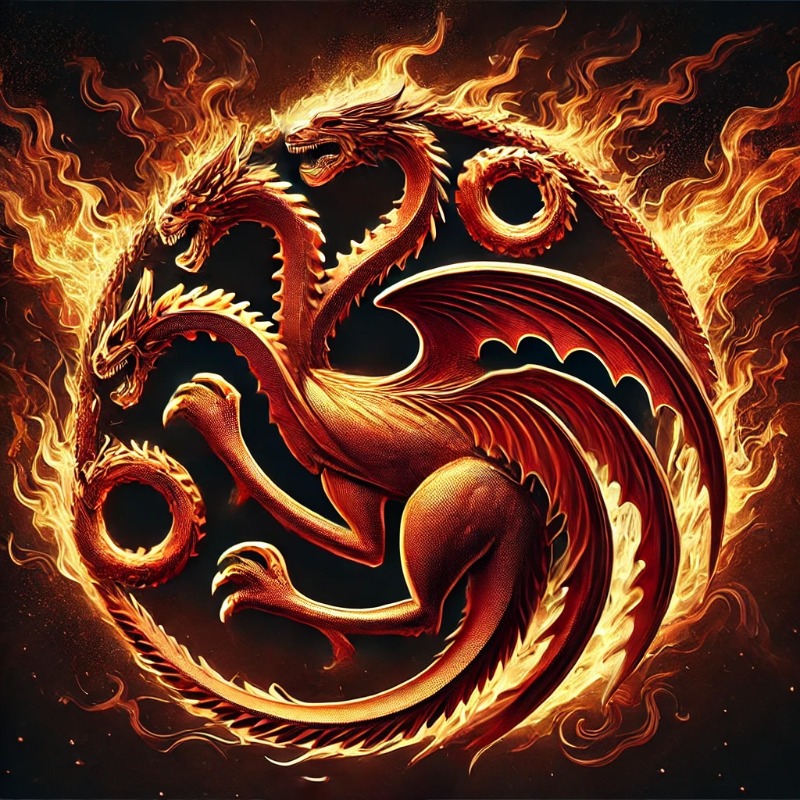 DALL·E 2024-07-13 18.17.34 - A magnificent and detailed image of the Targaryen seal featuring a fierce dragon with three heads. The dragon has two legs, two wings, and three heads copy.jpg